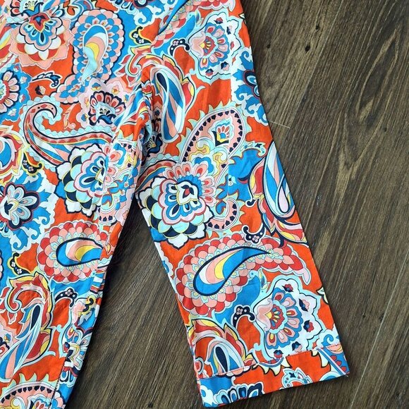 💙 Lands' End Tunic Dress 100% Cotton Pockets Lightweight Boho Style - Picture 6 of 12